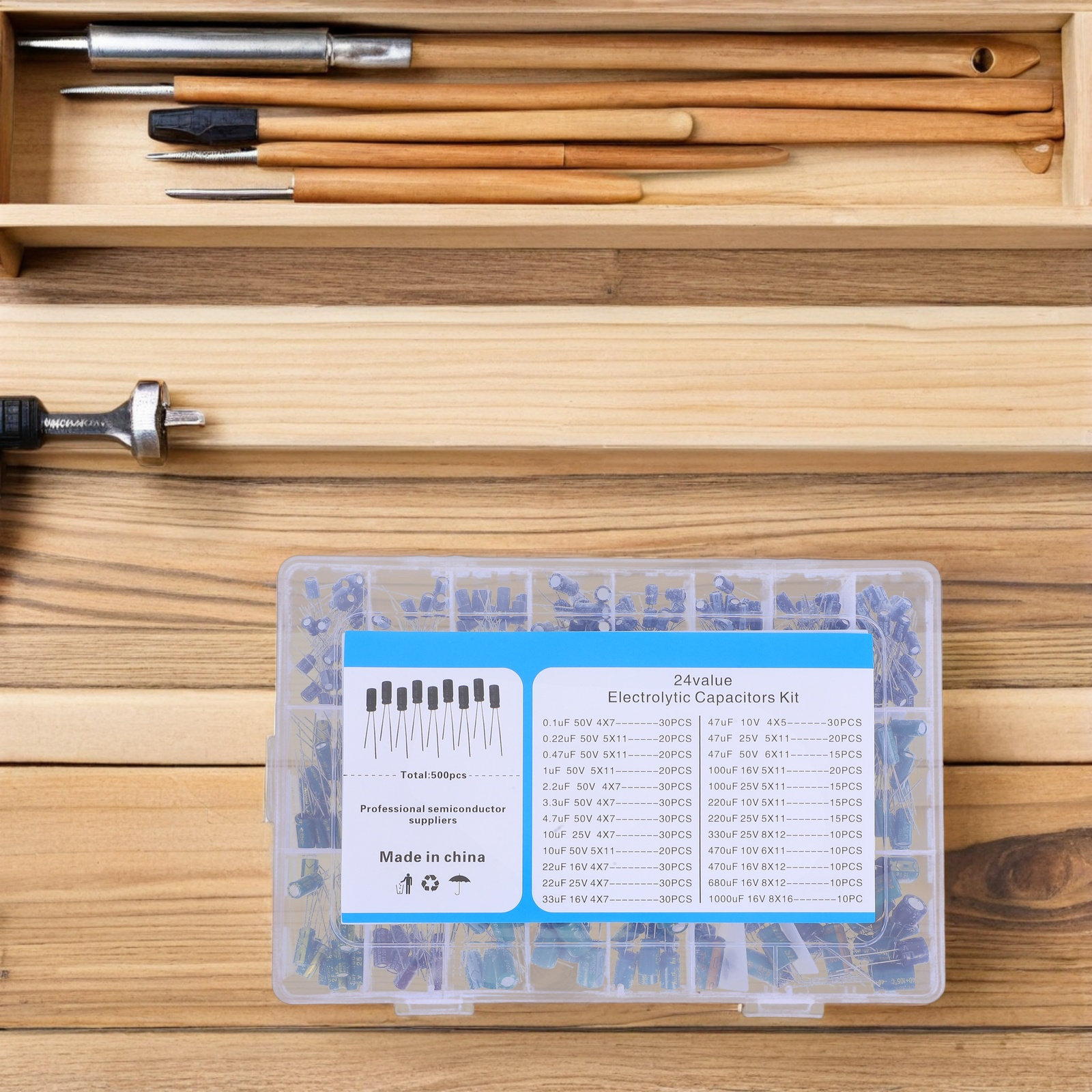 500Pcs Aluminum Electrolytic C - огляд і ціна Repair Electronics